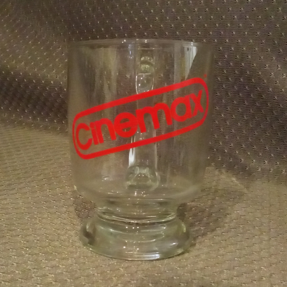 Cinemax tall glass mug